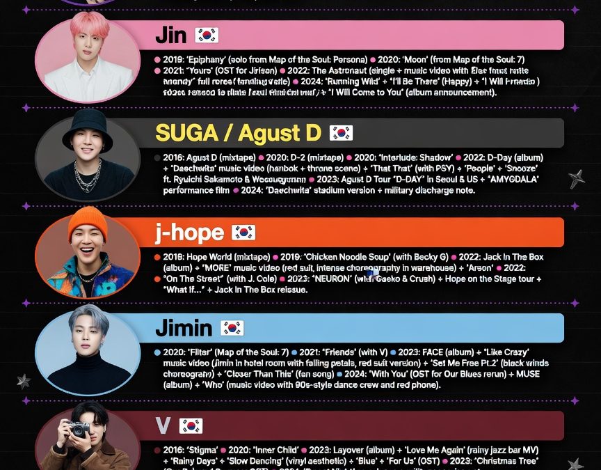 A Complete List of BTS’ Solo Projects (So Far)
